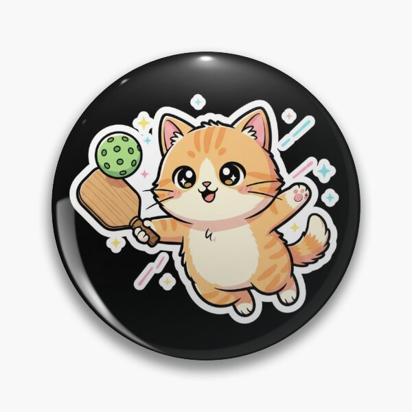 Item preview,  Cute Kawaii Pickleball Cat Playing Chibi Anime Style designed and sold by Bowniko^^.