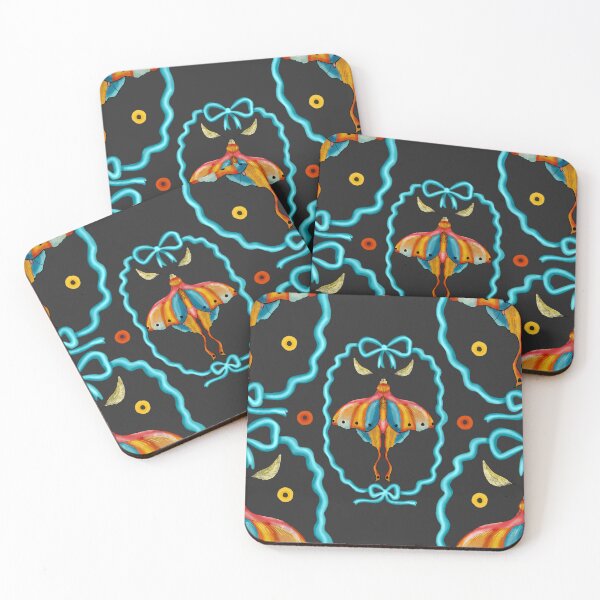 Item preview, Dreamy Cottagecore Floral Pattern | Colorful Boho Moth Art designed and sold by VirtuallyCreativ .