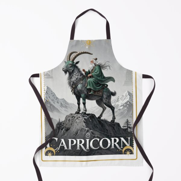 Item preview, ​Capricorn Zodiac Wizard Aesthetic - Mountain Sea Goat Art designed and sold by Atlasoloji.