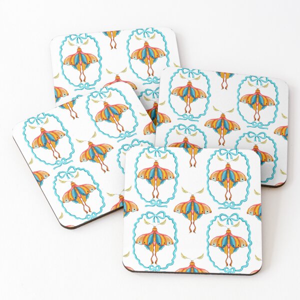 Item preview, Dreamy Cottagecore Floral Pattern | Colorful Boho Moth Art designed and sold by VirtuallyCreativ .
