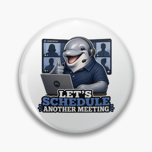 Item preview, Dolphin Online Meeting Burnout Funny Office Gift designed and sold by Gentlestate.