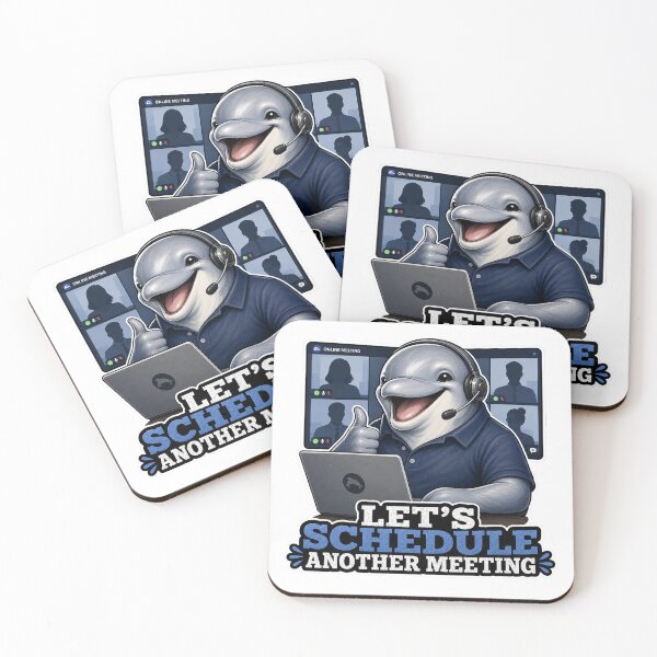 Item preview, Dolphin Online Meeting Burnout Funny Office Gift designed and sold by Gentlestate.
