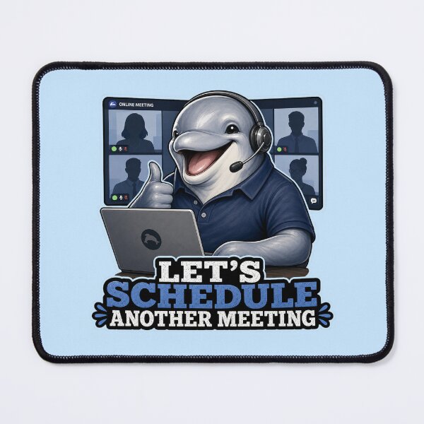 Item preview, Dolphin Online Meeting Burnout Funny Office Gift designed and sold by Gentlestate.