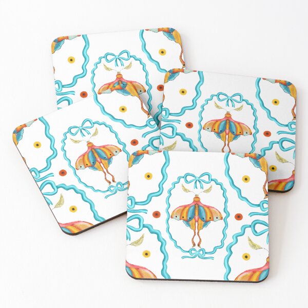 Item preview, Dreamy Cottagecore Floral Pattern | Colorful Boho Moth Art designed and sold by VirtuallyCreativ .