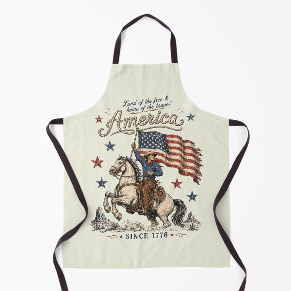 Item preview, Western America Cowboy Waving American Flag Retro designed and sold by Schroedingerska.