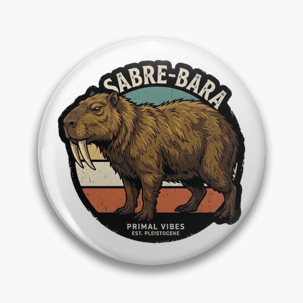 Item preview, Sabre-bara Retro Vintage Primal Capybara Aesthetic designed and sold by octozap.