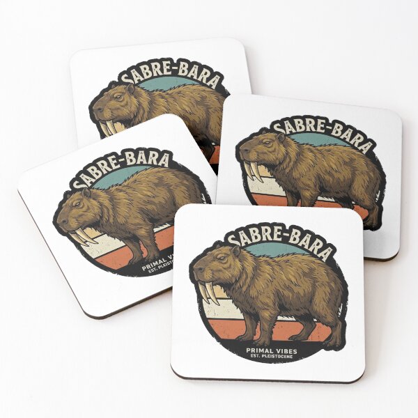 Item preview, Sabre-bara Retro Vintage Primal Capybara Aesthetic designed and sold by octozap.