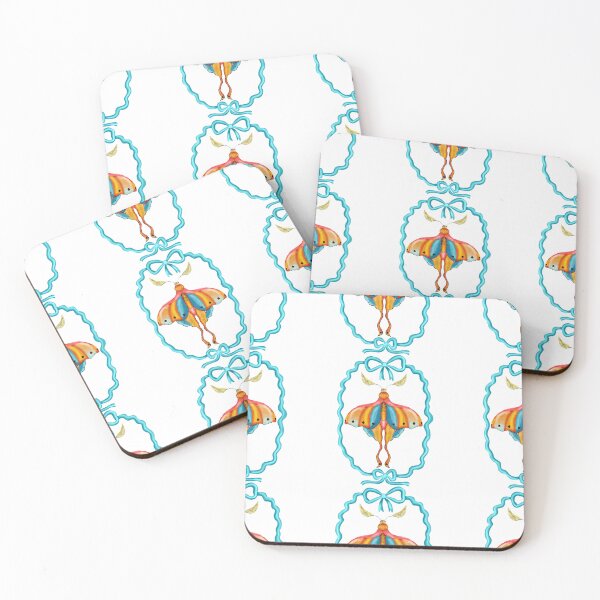 Item preview, Dreamy Cottagecore Floral Pattern | Colorful Boho Moth Art designed and sold by VirtuallyCreativ .