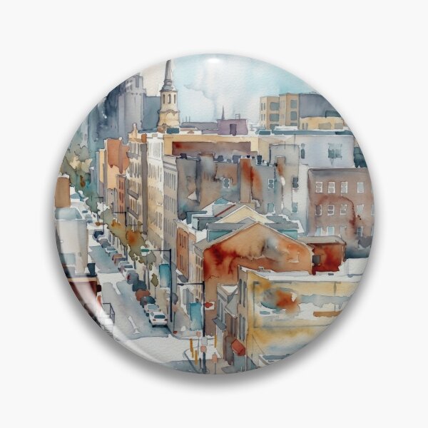 Item preview, Philly Street Watercolor designed and sold by caracatita75.