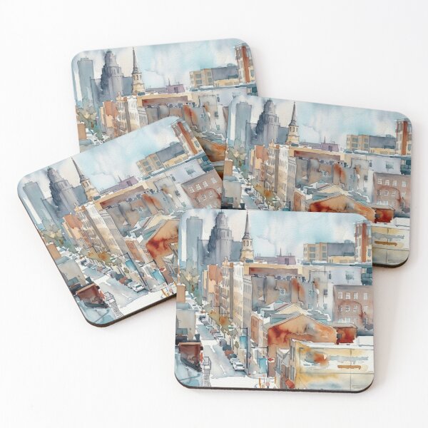 Item preview, Philly Street Watercolor designed and sold by caracatita75.