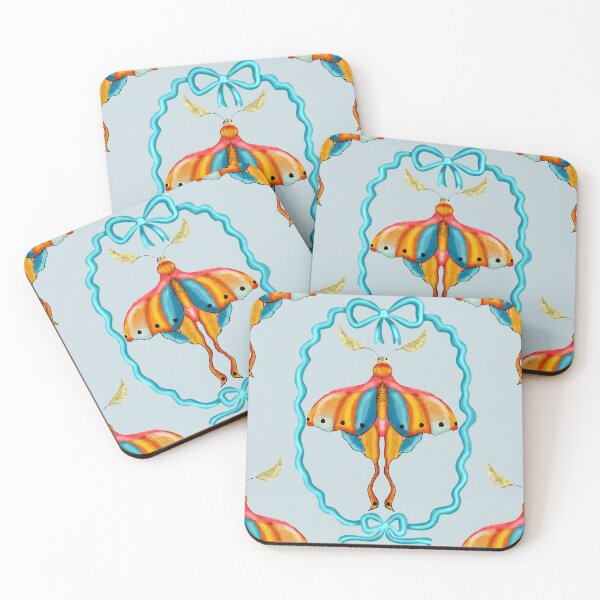Item preview, Dreamy Cottagecore Floral Pattern | Colorful Boho Moth Art designed and sold by VirtuallyCreativ .