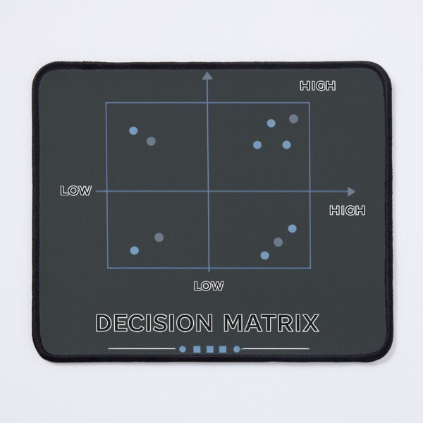 Item preview, Decision Matrix Minimal Consulting Strategy Framework T-Shirt designed and sold by warlistop.