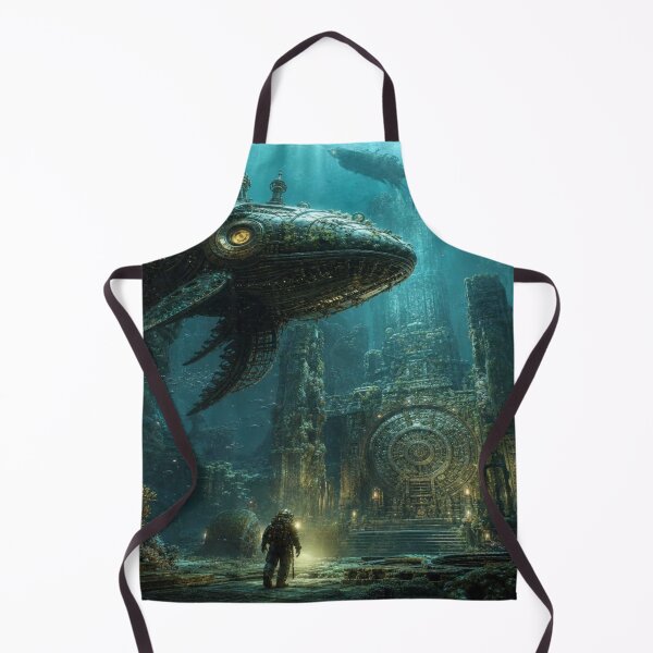 Item preview, Forgotten deep‑sea temple with mechanical leviathans guarding ancient mysteries beneath the waves designed and sold by FotoworldEdel.
