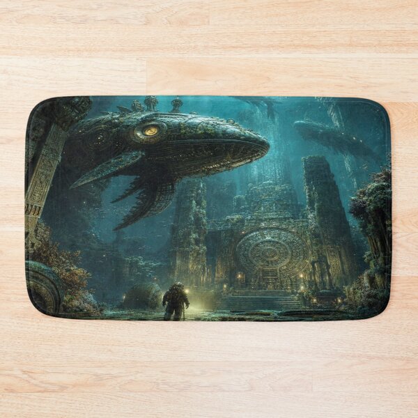 Item preview, Forgotten deep‑sea temple with mechanical leviathans guarding ancient mysteries beneath the waves designed and sold by FotoworldEdel.