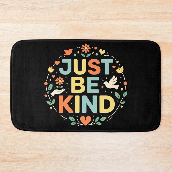 Item preview, Just Be Kind Peace Dove Flower Power Hippie Quote designed and sold by crouchingpixel.