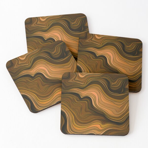 Item preview, Abstract Liquid Marble Earth Tones Wood Grain Pattern designed and sold by LYAN-STORE.