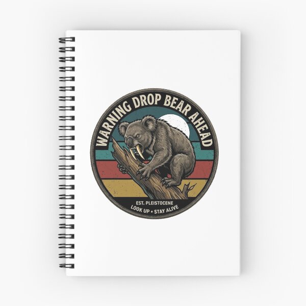 Item preview, Warning Drop Bear Ahead Retro Vintage Koala designed and sold by octozap.
