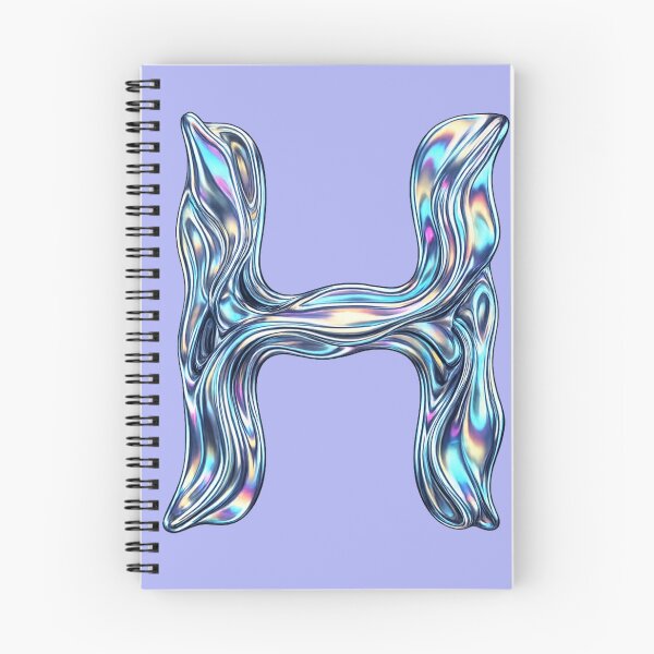 Item preview, Letter H Holographic Chrome Iridescent 3D Initial Art — Y2K Aesthetic Gift Sticker designed and sold by irfanshikh.