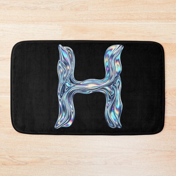 Item preview, Letter H Holographic Chrome Iridescent 3D Initial Art — Y2K Aesthetic Gift Sticker designed and sold by irfanshikh.