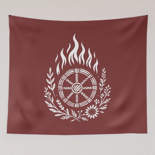 Item preview, Midsummer Ritual Fire Pagan Wheel designed and sold by Christine Krahl.