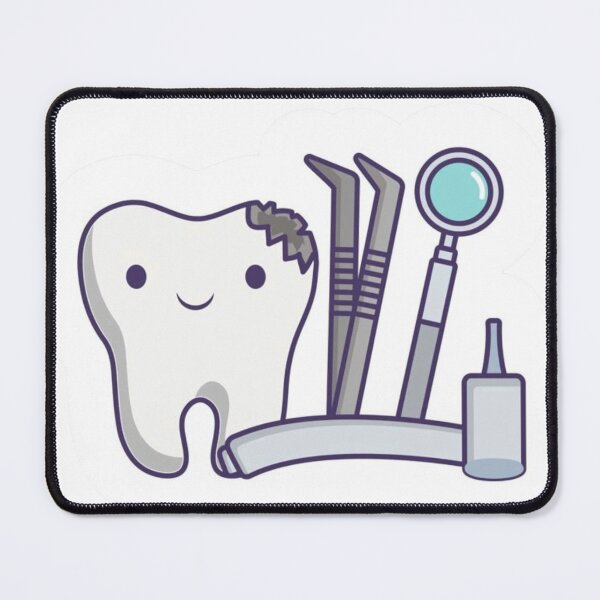 Item preview, Cute Smiling Tooth Vinyl Sticker — Dental Tools Cartoon Decal for Dentists, Hygienists & Tooth Fairy Gifts designed and sold by Ulikedigital14.
