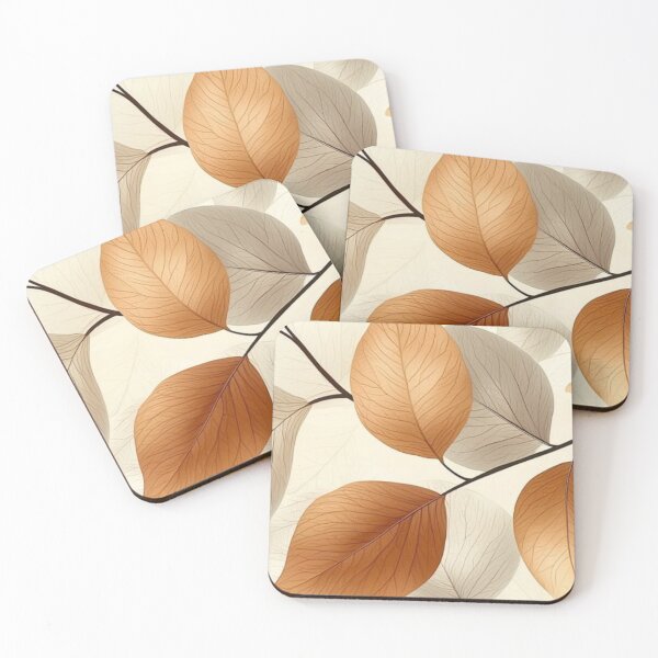 Item preview, Autumn Terracotta Transparent Leaves Pattern designed and sold by LYAN-STORE.