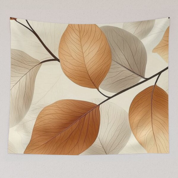 Item preview, Autumn Terracotta Transparent Leaves Pattern designed and sold by LYAN-STORE.