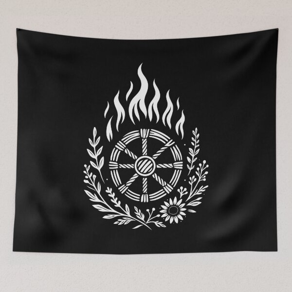 Item preview, Midsummer Ritual Fire Pagan Wheel designed and sold by Christine Krahl.