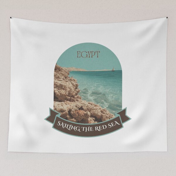 Item preview, Vintage Egypt Red Sea Sailing Boat Voyage Poster designed and sold by KaBaRen.
