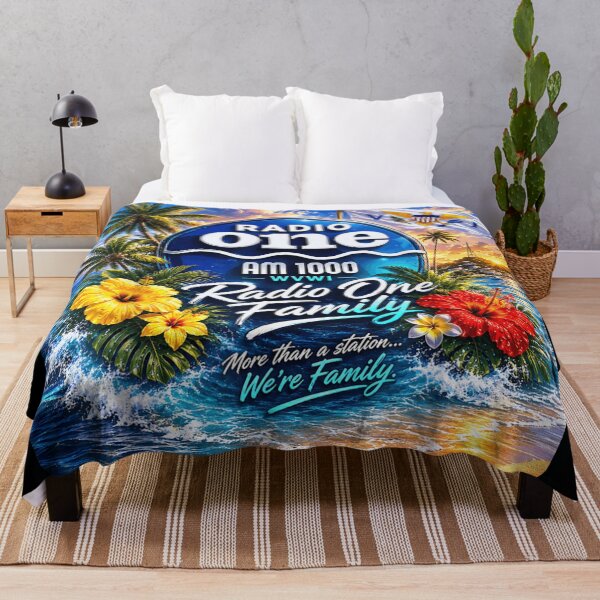 Item preview, Tropical Beach Radio One AM 1000 WVWI Virgin Islands Hibiscus Summer designed and sold by YubitaLeLe.