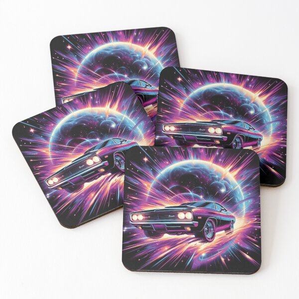 Item preview, Cosmic Muscle Car – Retro Sci-Fi Drive designed and sold by Dogandesighn.