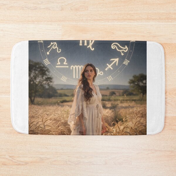 Item preview, Virgo Zodiac Goddess Wheat Field Celestial Art designed and sold by Zodiac Celestial Art.