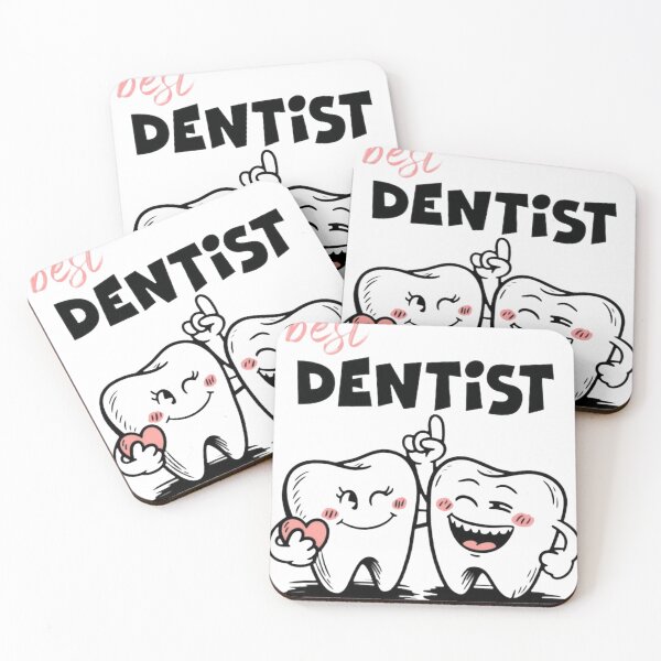 Item preview, Best Dentist Cartoon Teeth Vinyl Sticker — Cute Dental Clinic Wall Decal, Pediatric Dentist Decor designed and sold by Ulikedigital14.
