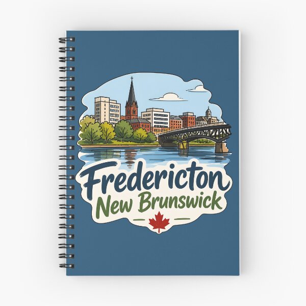 Item preview, Fredericton New Brunswick Canada Watercolor Skyline Cute Cityscape designed and sold by HowToCanadian.
