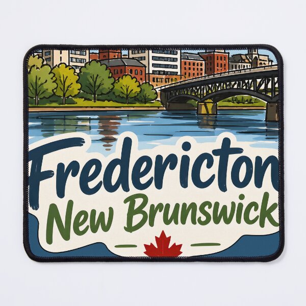 Item preview, Fredericton New Brunswick Canada Watercolor Skyline Cute Cityscape designed and sold by HowToCanadian.