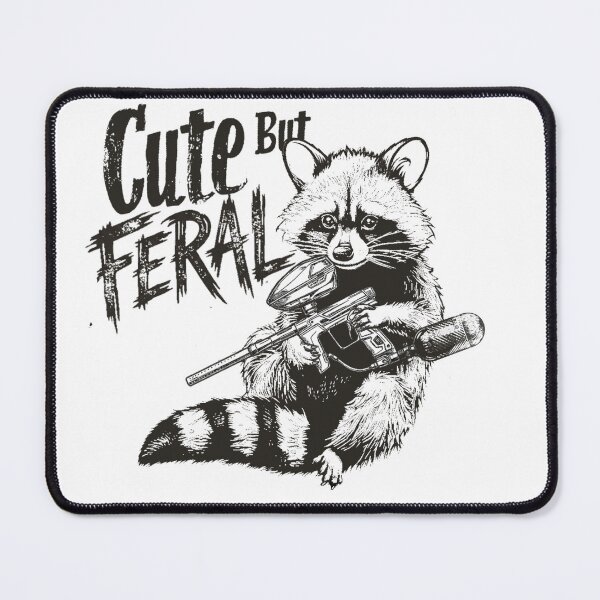 Item preview, Cute but feral raccoon with a paintball marker designed and sold by PaintballCrew.