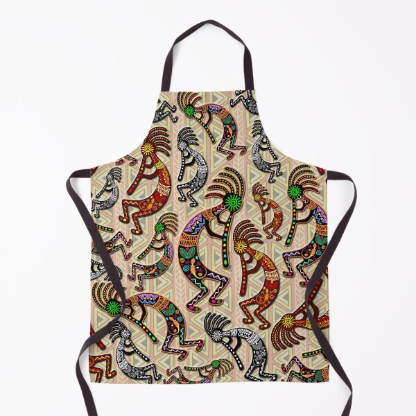 Item preview, Kokopelli Rainbow Colors on Tribal Pattern  designed and sold by BluedarkArt.
