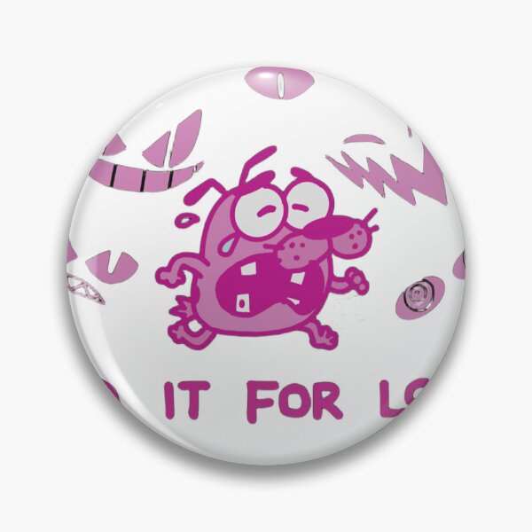 Item preview, Courage Cowardly Dog Do It For Love Pink Cartoon Sticker designed and sold by JossDesign15.