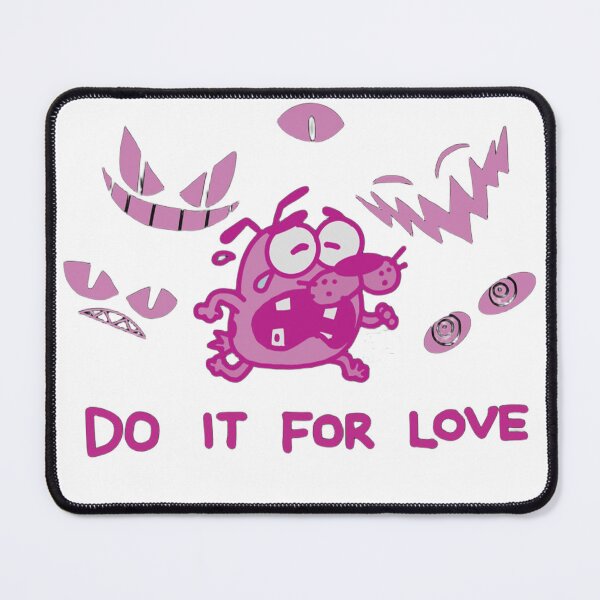 Item preview, Courage Cowardly Dog Do It For Love Pink Cartoon Sticker designed and sold by JossDesign15.