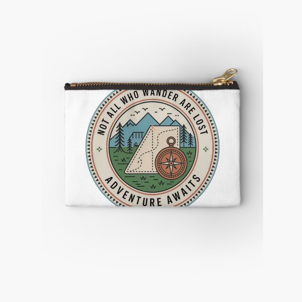 Item preview, Not all who wander are lost adventure awaits pocket compass map badge outdoor art designed and sold by icemanphotos.