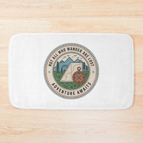 Item preview, Not all who wander are lost adventure awaits pocket compass map badge outdoor art designed and sold by icemanphotos.