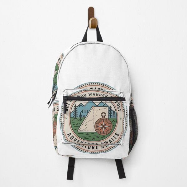 Item preview, Not all who wander are lost adventure awaits pocket compass map badge outdoor art designed and sold by icemanphotos.