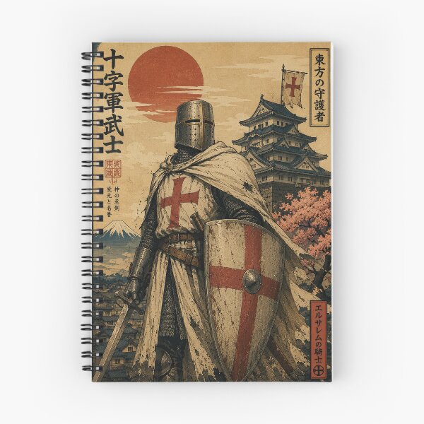 Item preview, Crusader Templar Edo Style Poster Art designed and sold by Retr0Tshirts.
