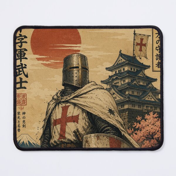 Item preview, Crusader Templar Edo Style Poster Art designed and sold by Retr0Tshirts.