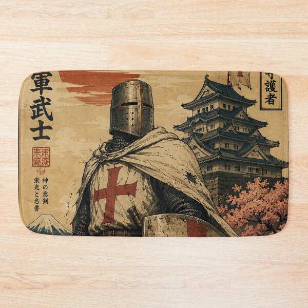 Item preview, Crusader Templar Edo Style Poster Art designed and sold by Retr0Tshirts.