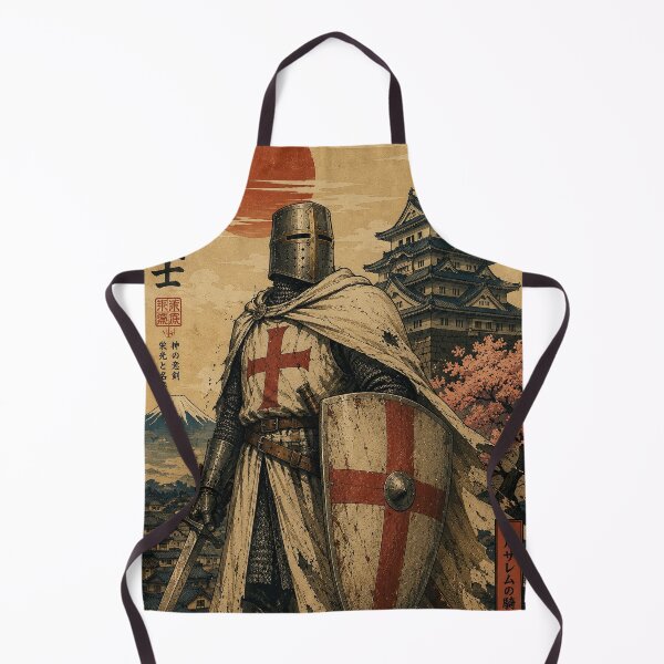 Item preview, Crusader Templar Edo Style Poster Art designed and sold by Retr0Tshirts.