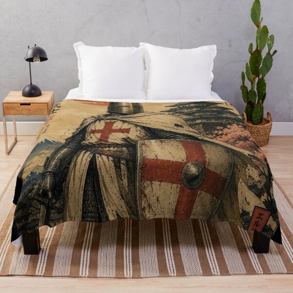 Item preview, Crusader Templar Edo Style Poster Art designed and sold by Retr0Tshirts.