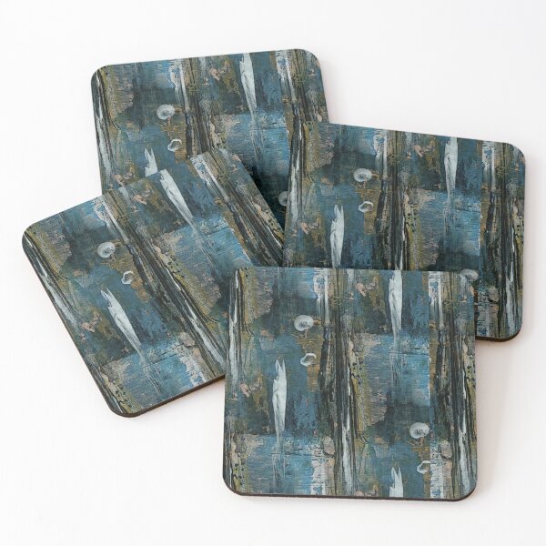 Item preview, Abstract Grunge Magical Forest in Blue and Brown designed and sold by Artistestella.