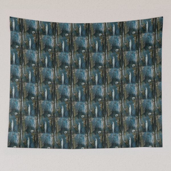 Item preview, Abstract Grunge Magical Forest in Blue and Brown designed and sold by Artistestella.