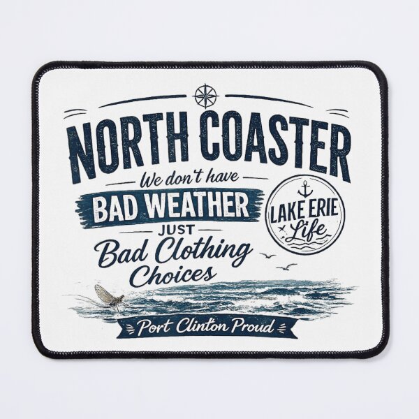 Item preview, North Coaster Lake Erie Life Bad Weather Bad Clothing Choices Quote designed and sold by YubitaLeLe.